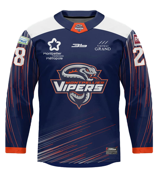 Maillot Hockey Vipers Montpellier – Taille Adulte, Neuf Avec étiquettes